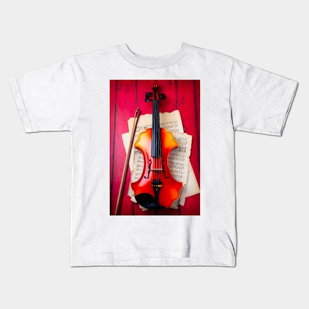 Beautiful Baroque Violin Kids T-Shirt by photogarry